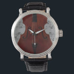 Watch - Double Bass - Choose your colour<br><div class="desc">Double Bass and sheet music watch.  Many styles and colours from which to choose.  Customise it with your background colour choice and/or add text.  Makes a unique personal gift for a musician.</div>