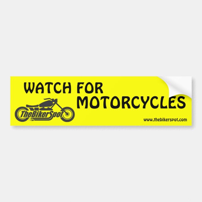Watch for Motorcycles Bumper Sticker (Front)