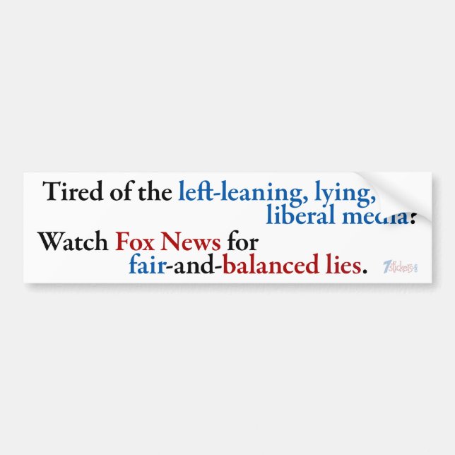 Watch Fox News Bumper Sticker (Front)