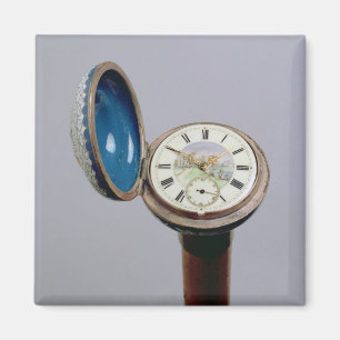 Watch gadget cane (cloisonne enamel) magnet