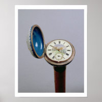 Watch gadget cane (cloisonne enamel)