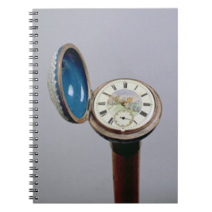 Watch gadget cane (cloisonne enamel) spiral notebook