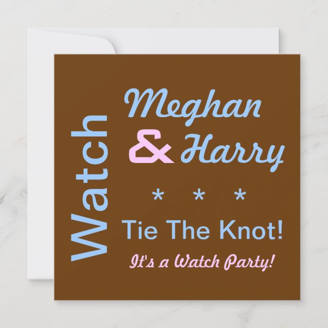 Watch Harry and Meghan Tie The Knot Invitation (Front)