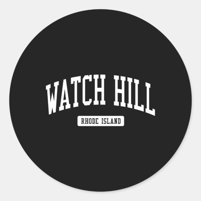 Watch Hill Rhode Island Ri Athletic Sports Classic Round Sticker (Front)