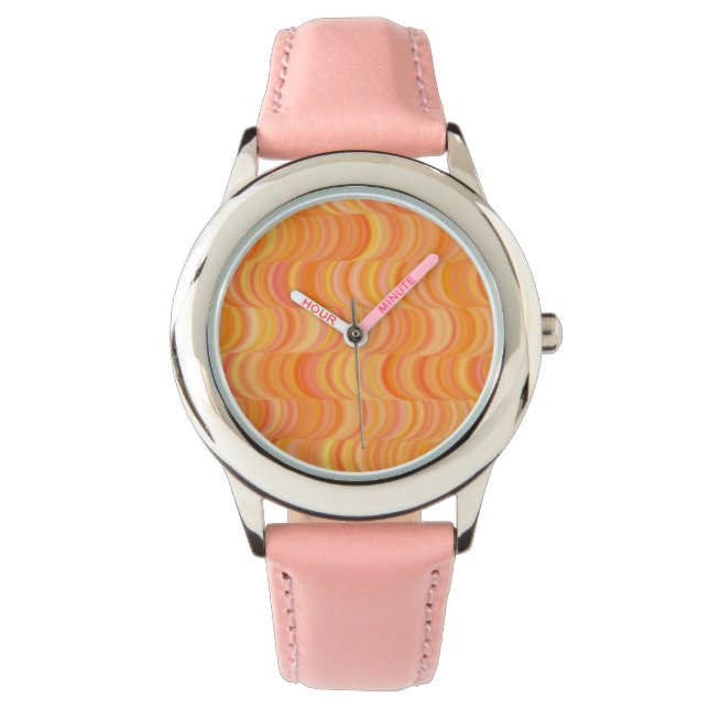Watch - Kid's - Warm Orange Curves (Front)