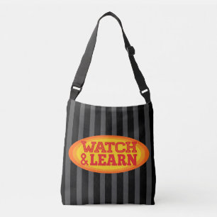 Watch & Learn Radial Oval Stripes Crossbody Bag