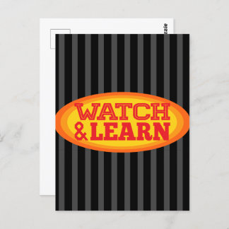 Watch & Learn Radial Oval Stripes Postcard