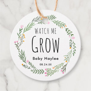Watch Me Grow Baby Succulent Favours Thank You Fav Favour Tags