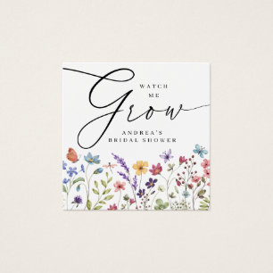 Watch me Grow Bloom Bridal Shower Favor Gift Tag