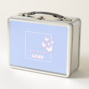 Watch me grow, Motivational, Inspirational, Preppy Metal Lunch Box
