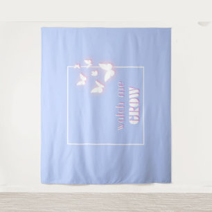 Watch me grow, Motivational, Inspirational, Preppy Tapestry