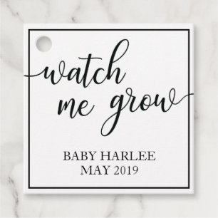 Watch Me Grow Plant Baby Shower Favour Favour Tag