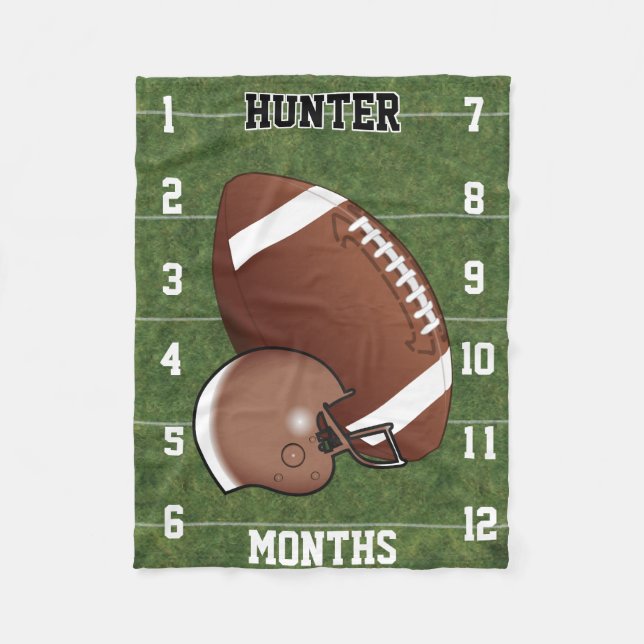 Watch Me Grow - Sport Football 🏈 Fleece Blanket (Front)