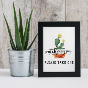 Watch Me Grow Succulent Sign