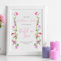 Watch me Grow Wildflower Baby Shower Seed Favour