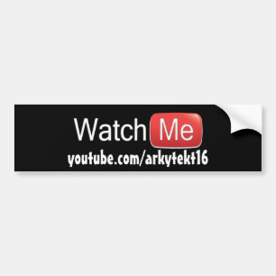 Watch Me on YouTube (Basic) Bumper Sticker