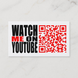 Watch Me on YouTube   Modern (Dark) Business Card
