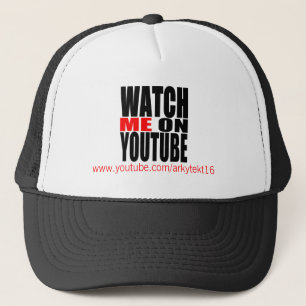 Watch Me on YouTube Modern (Dark) Trucker Hat