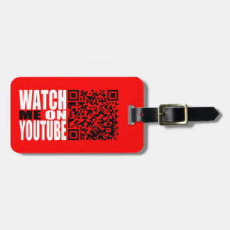 Watch Me on YouTube (Modern) Luggage Tag