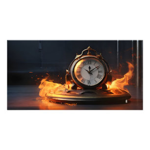 Watch on fire photo print