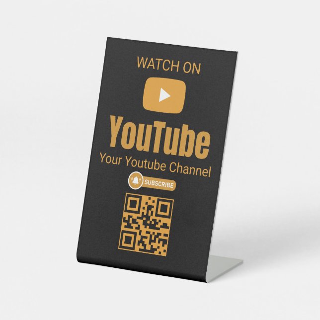 Watch on YouTube QR Code Sign (Front)