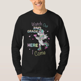 Watch Out 2nd Grade Here I Come Unicorn Back To Sc T-Shirt