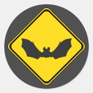 Watch Out: Bats! Classic Round Sticker