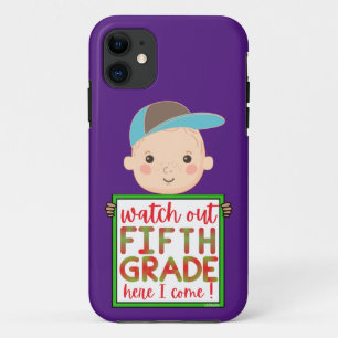 WATCH OUT FIFTH GRADE HERE I COME funny cute Case-Mate iPhone Case