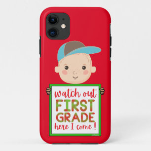 WATCH OUT FIRST GRADE HERE I COME funny cute Case-Mate iPhone Case