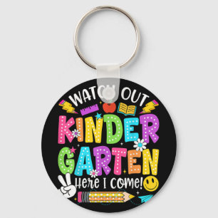 Watch Out Kindergarten Here I Come 1st Grade Back  Key Ring