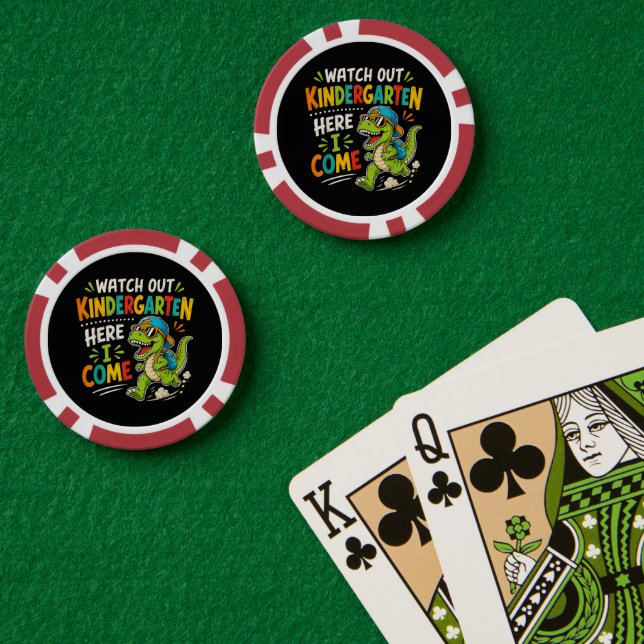 Watch Out Kindergarten Here I Come Dino Poker Chips (Poker Table (Double))