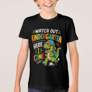 Watch Out Kindergarten Here I Come Dino Tri-Blend Shirt