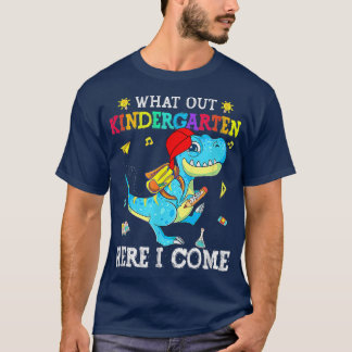 Watch Out Kindergarten Here I Come Dinosaur Back T T-Shirt
