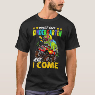 Watch Out Kindergarten Here I Come Dinosaurs Back T-Shirt