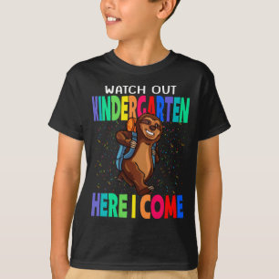 Watch Out Kindergarten Here I Come Sloth T-Shirt