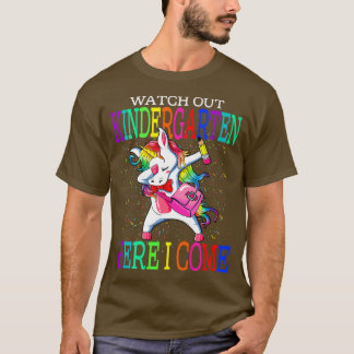 Watch Out Kindergarten Here I Come Unicorn Back To T-Shirt