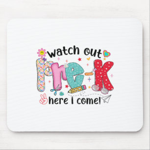 Watch Out Pre-k Here I Come Back To School Boys Gi Mouse Pad