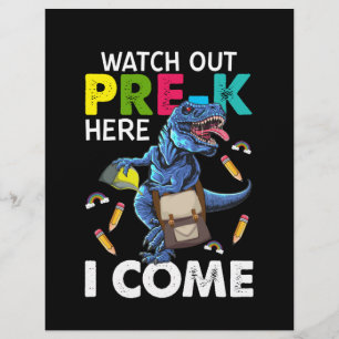 Watch Out Pre-k Here I Come Custom Letterhead