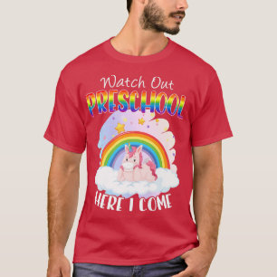 Watch Out Preschool Back To School Unicorn Kid Tea T-Shirt