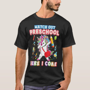 Watch Out Preschool Here I Come Dabbing Unicorn Lo T-Shirt