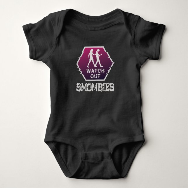 Watch out Smombies Baby Bodysuit (Front)