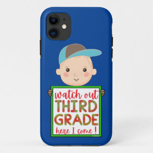 WATCH OUT THIRD GRADE HERE I COME funny cute Case-Mate iPhone Case