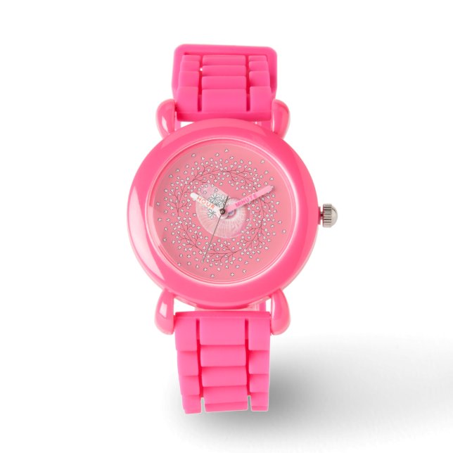 Watch Pink Glitter Daisies & Shells (Front)