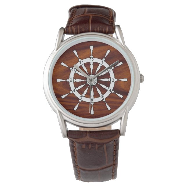 Watch - Ship Wheel on wood (v.2) (Front)
