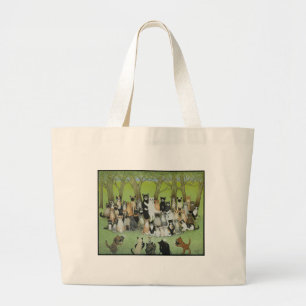 Watch the Birdie Large Tote Bag