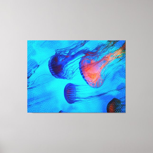 Watch the Flow of the Jelly Glow Canvas Print (Front)