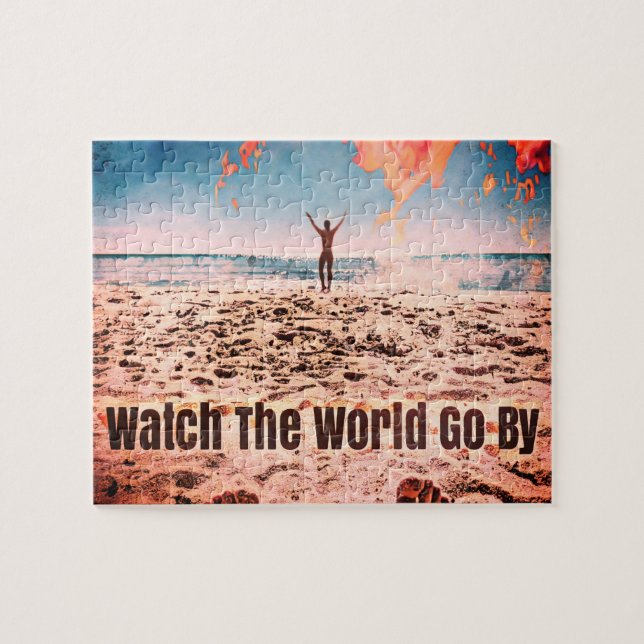 Watch the World Go By - on the beach Jigsaw Puzzle (Horizontal)