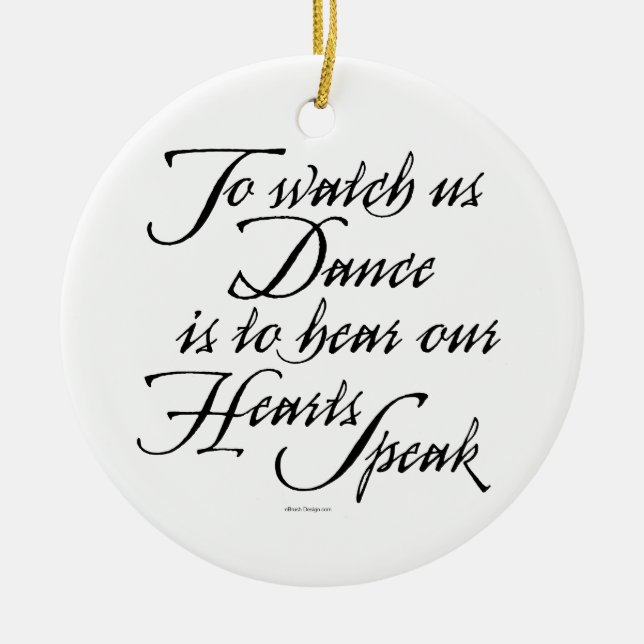 Watch Us Dance Ceramic Tree Decoration (Front)