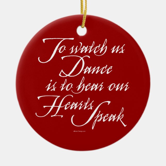 Watch Us Dance Ceramic Tree Decoration (Front)