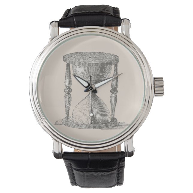 watch, vintage hourglass, elegant watch (Front)